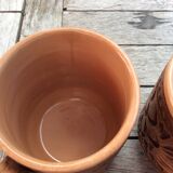 5 terracotta mugs