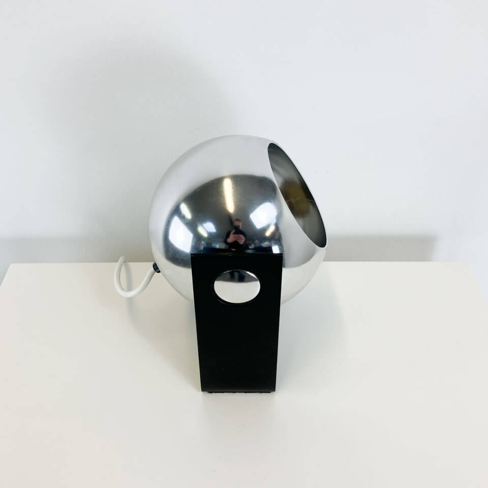 Table lamp by Novalux, chrome and black lacquered metal, 1960s
