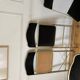 Series of 4 foldable velvet chairs