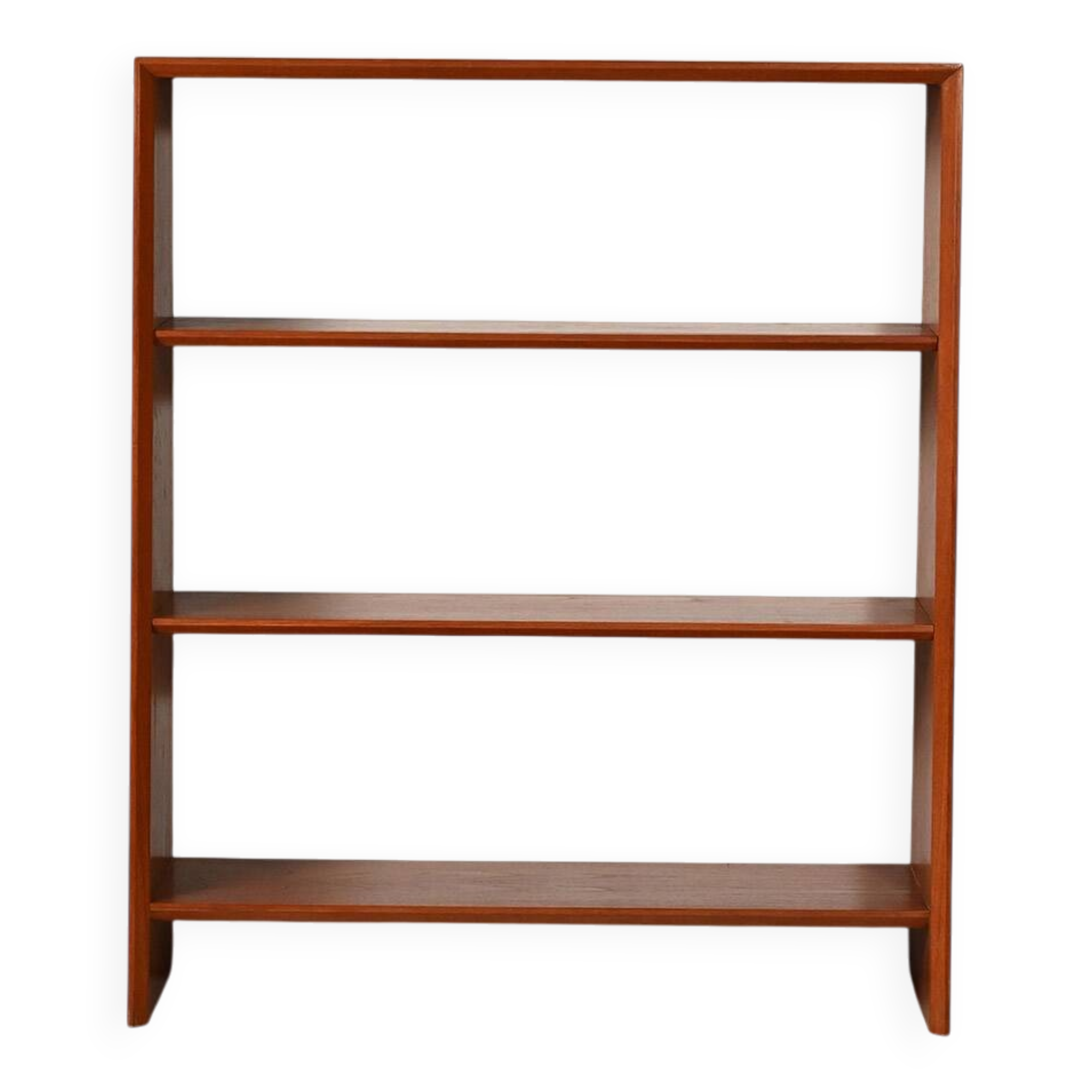 Small Scandinavian teak bookshelf with adjustable shelves