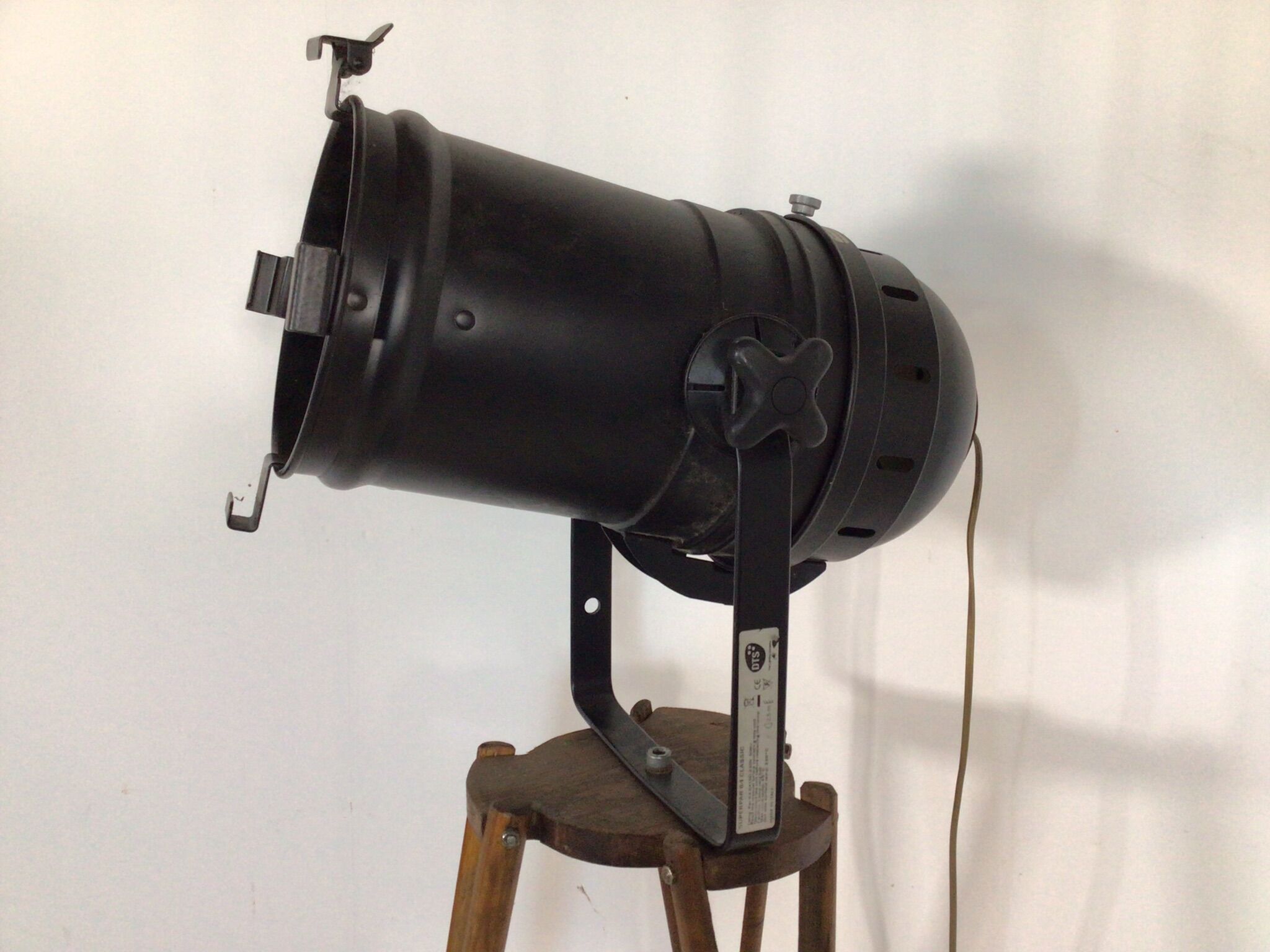 theater spot on wooden tripod