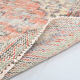 5x9 Pale Red & Green Turkish Vintage Rug, 165x267Cm