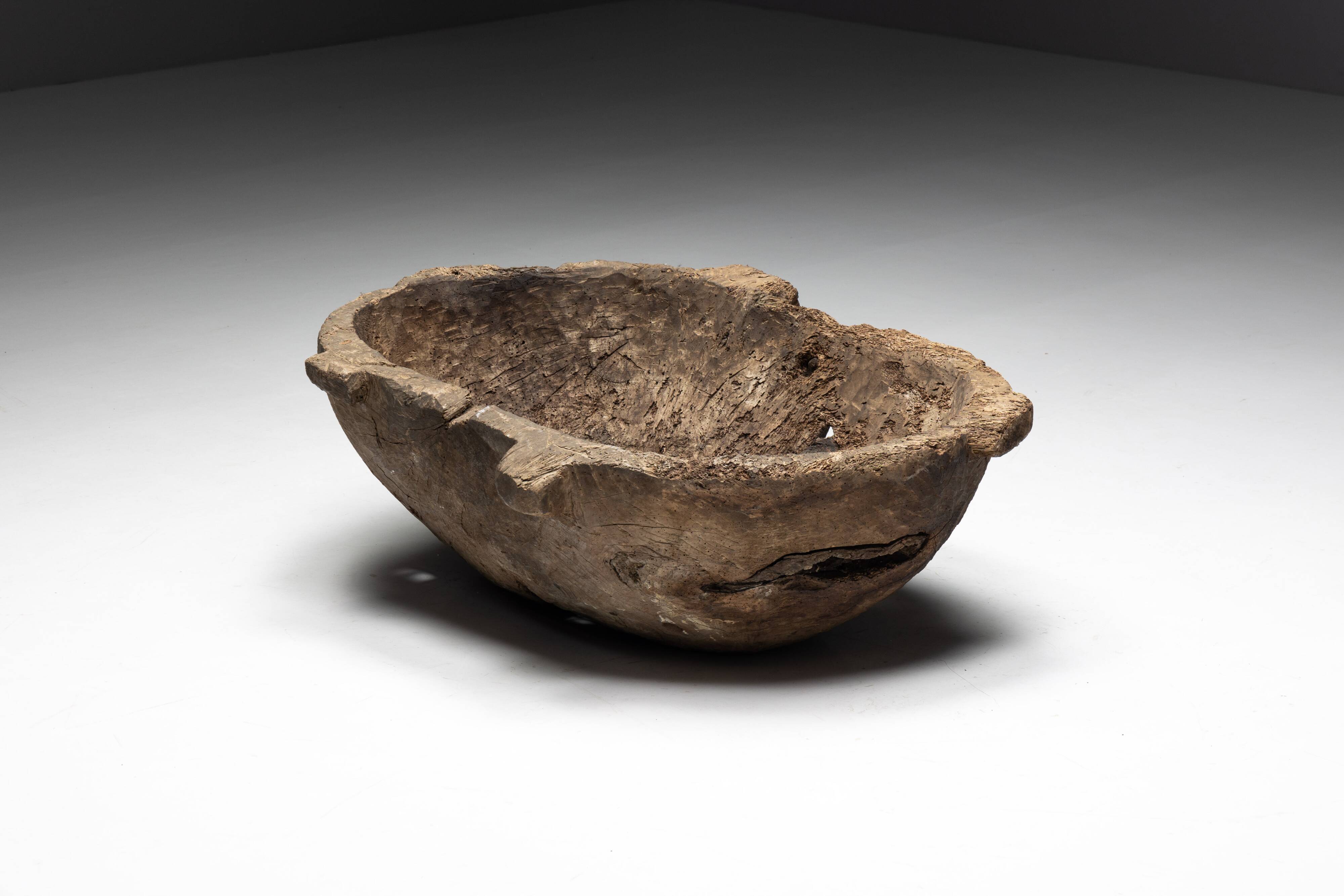 Primitive Wabi Sabi Bowl, France, 19th Century