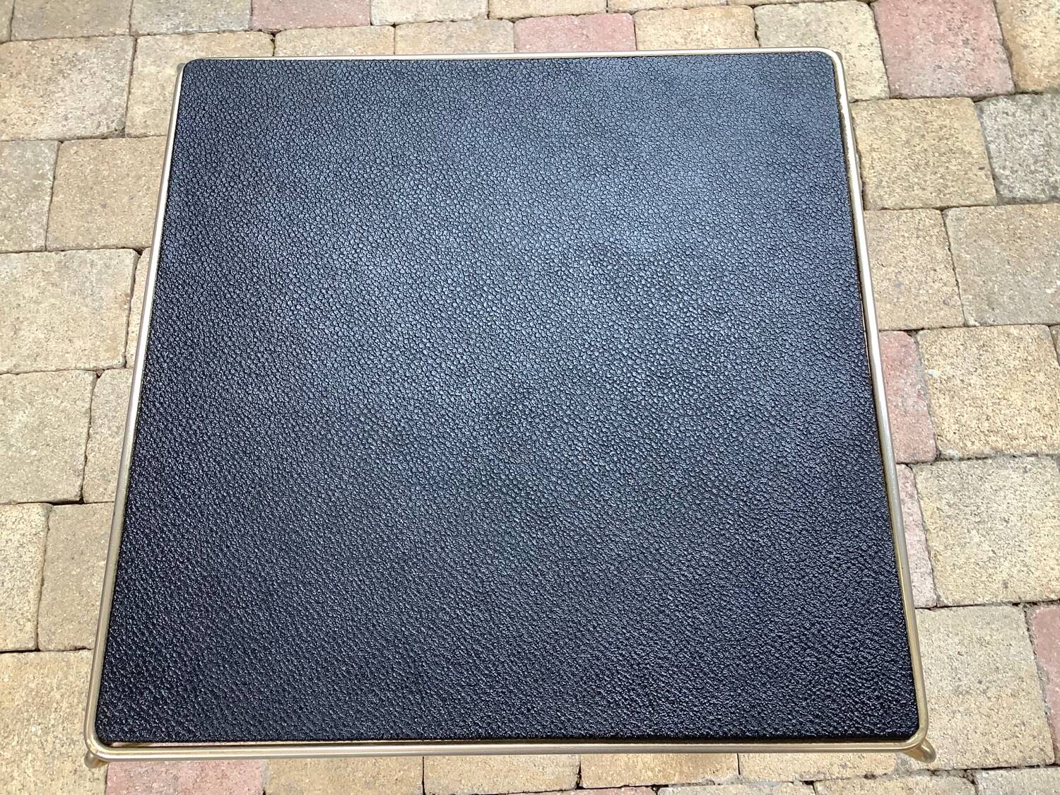 Coffee table with vinyl magazine holder 1960s