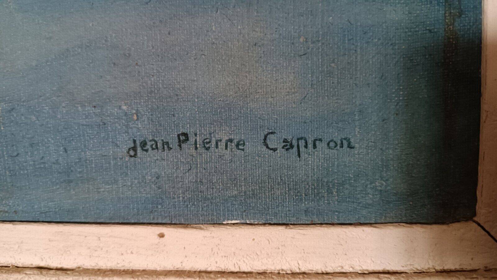 Painting Jean Pierre Capron - Oil On Marine Canvas 50s