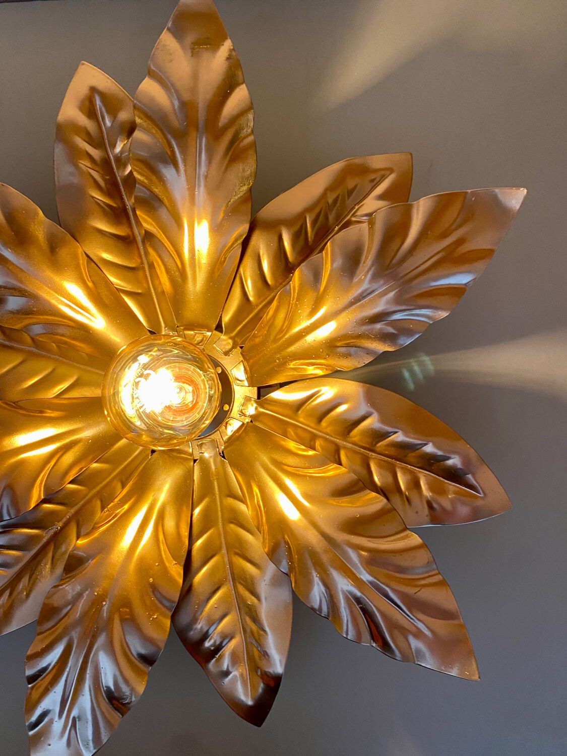 Vintage golden wall light