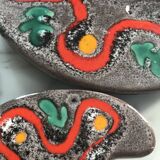 Vintage ceramic presentation dishes in palette shape