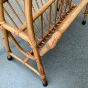 Mid-century bamboo magazine rack, 1960s
