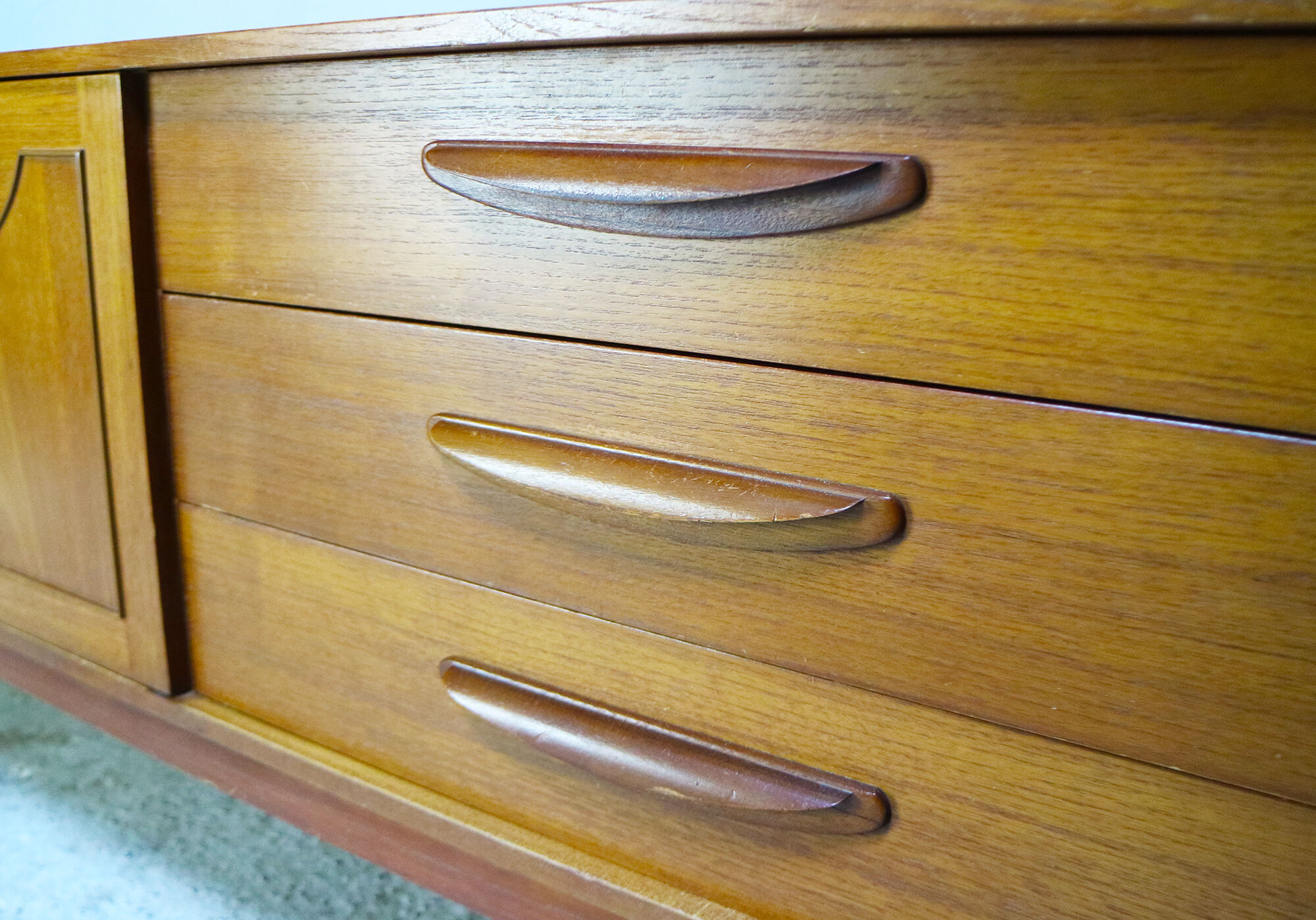 1970’s mid century English sideboard by Elliots of Newbury
