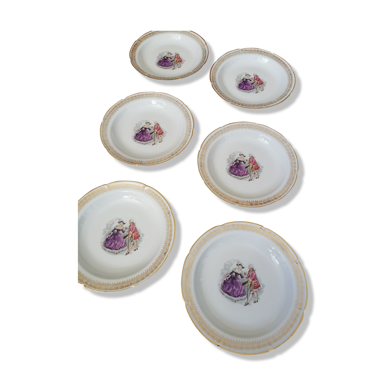 Vintage porcelain hollow plates