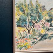 Original Swedish Oil On Canvas – “Landscape” By Lena Jenny Malmajo – Dated 2000 – Vintage & Framed