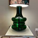 Vintage Doria lamp in green opaline glass with internal lighting by Doria Leuchten, 1970s.