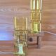 2 Fitz model lamps in yellow glass, Habitat edition.
