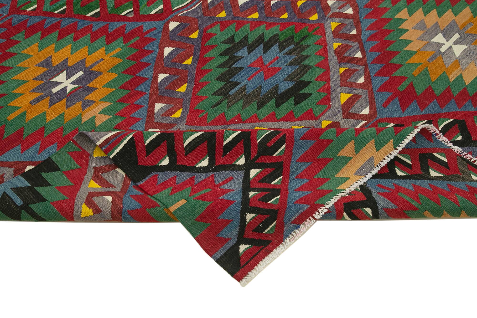 Turkish Handmade Vintage Anatolian Kilim 175 cm x 310 cm