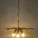 Rare Midcentury Brass Chandelier, 1970s