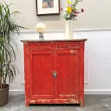 Buffet parisien patine rouge