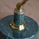 Lampe de banquier socle en marbre vert