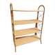 Rattan shelf on feet, vintage work 1960