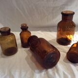 Lot of 5 bottles of apothecary