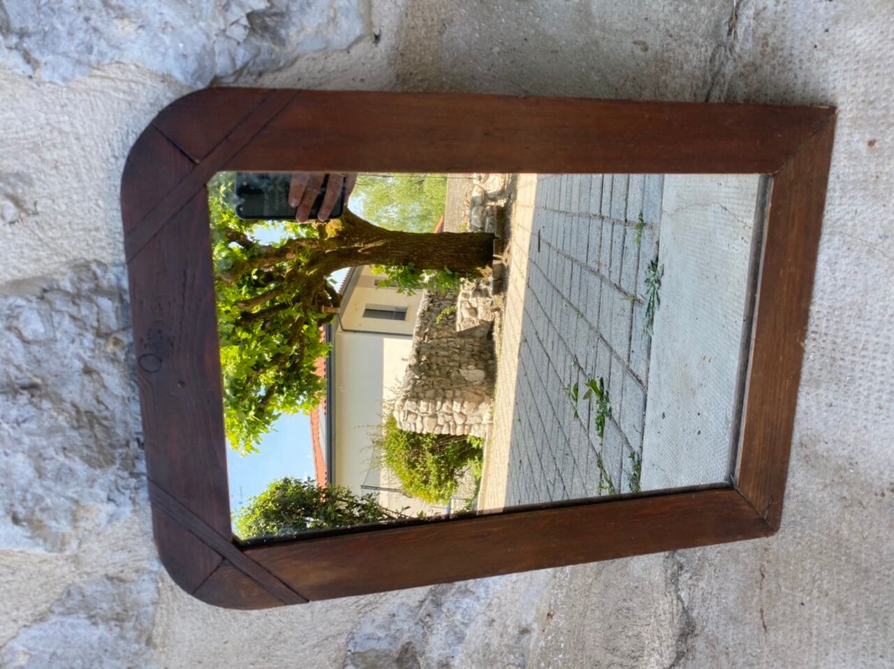Wooden mirror 51x36cm