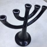 Contemporary chandelier in black cast iron