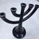 Contemporary chandelier in black cast iron
