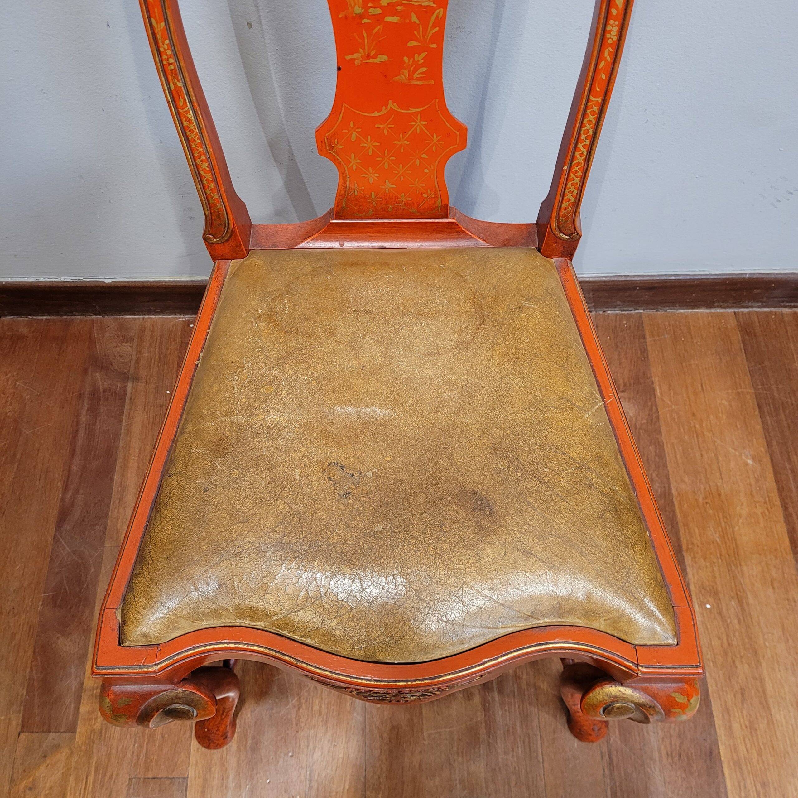 Pair of lacquered wood Chippendale chairs, after Pierre Lottier, 1970s – Spain