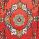 Red Floral Kilim Rug, Moldovian Handmade Wool Flatweave 287x207cm