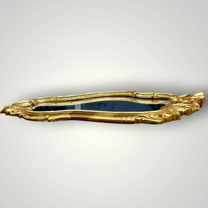 Rococo Baroque style gold leaf resin wall mirror