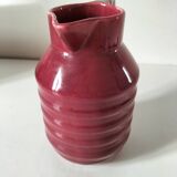 Old raspberry red pitcher from Onnaing, early 20th century.