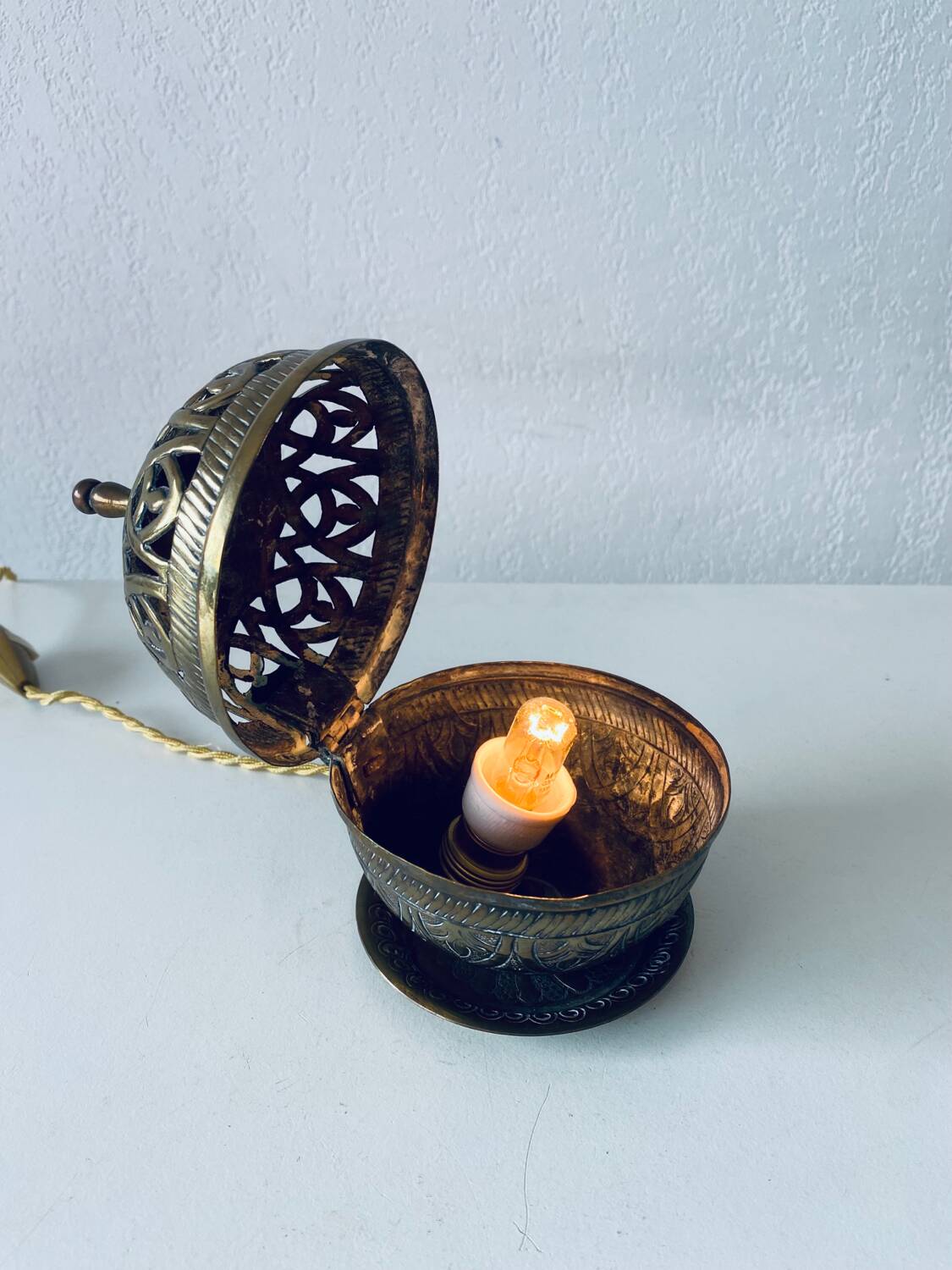Indian brass lamp