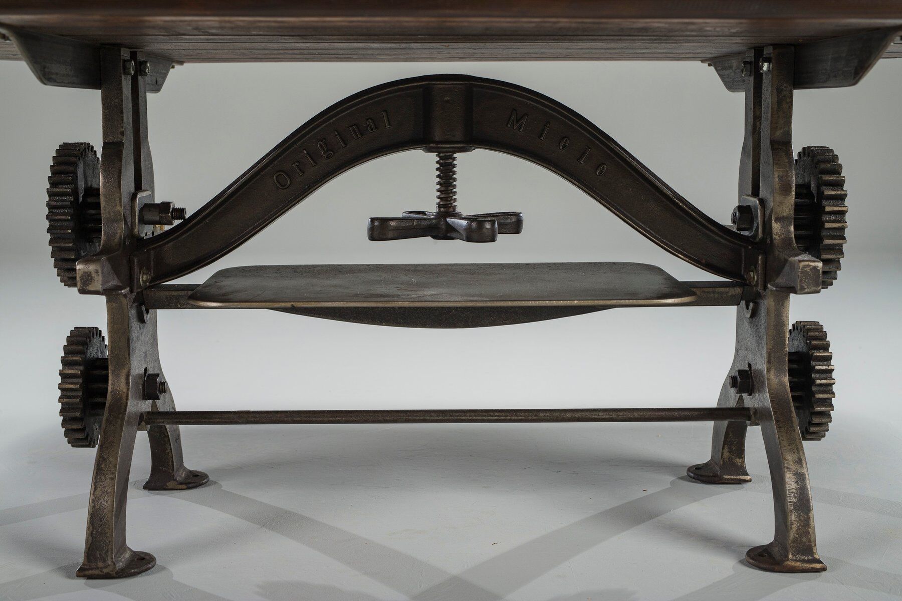 Vintage industrial gear coffee table, 1950s