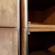 Pair of Guido Faleschini brown suede and metal wardrobes - 1960s