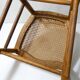 vintage wooden bistro chair with caning