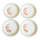Vintage Dessert Plates (x4) – Floral Decor – Butterfly, Salins