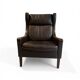 Leather wingback chair