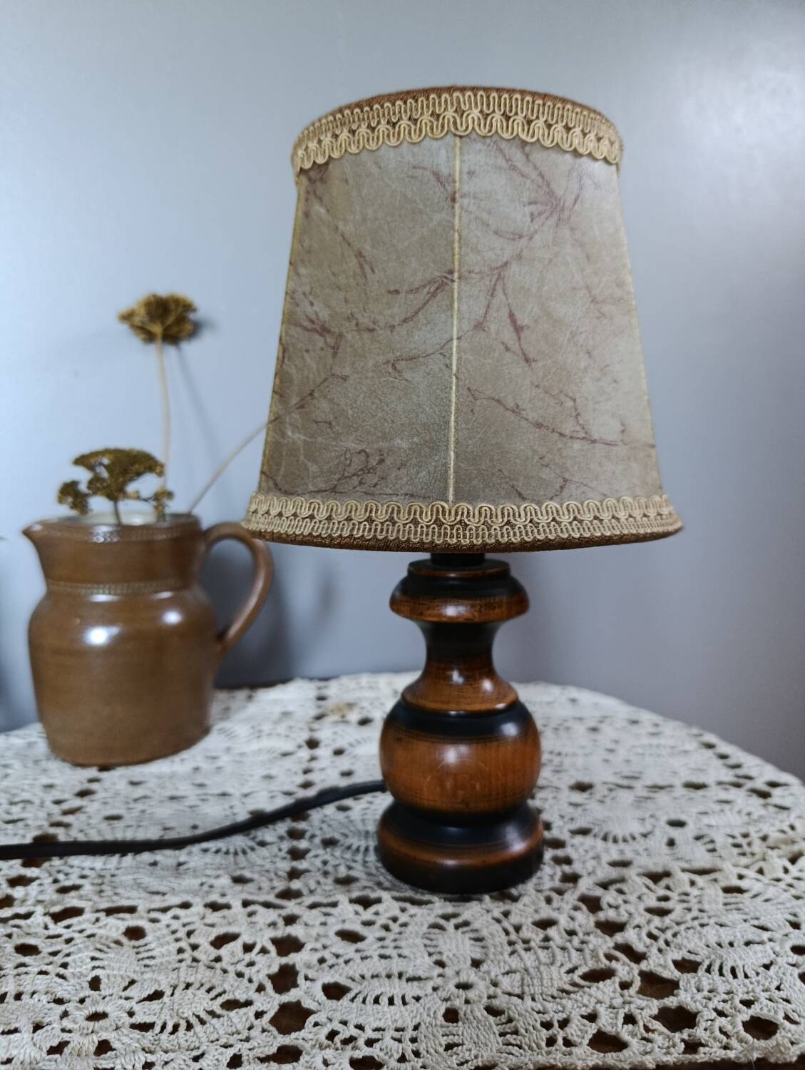 Rustic chic turned wooden bedside lamp haha skin day