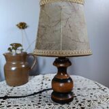 Rustic chic turned wooden bedside lamp haha skin day
