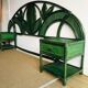 Bamboo rattan headboard 70s and 2 bedside table Vivai del Sud