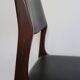 Series of 3 Scandinavian teak and skai chairs