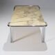Marble and Tubular Metal Coffee Table, 1970s