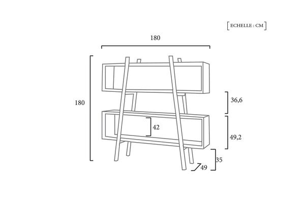 Scandinavian shelves oak