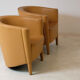 Paire de fauteuils cuir "Rich" par Antonio Citterio édition Moroso 1989