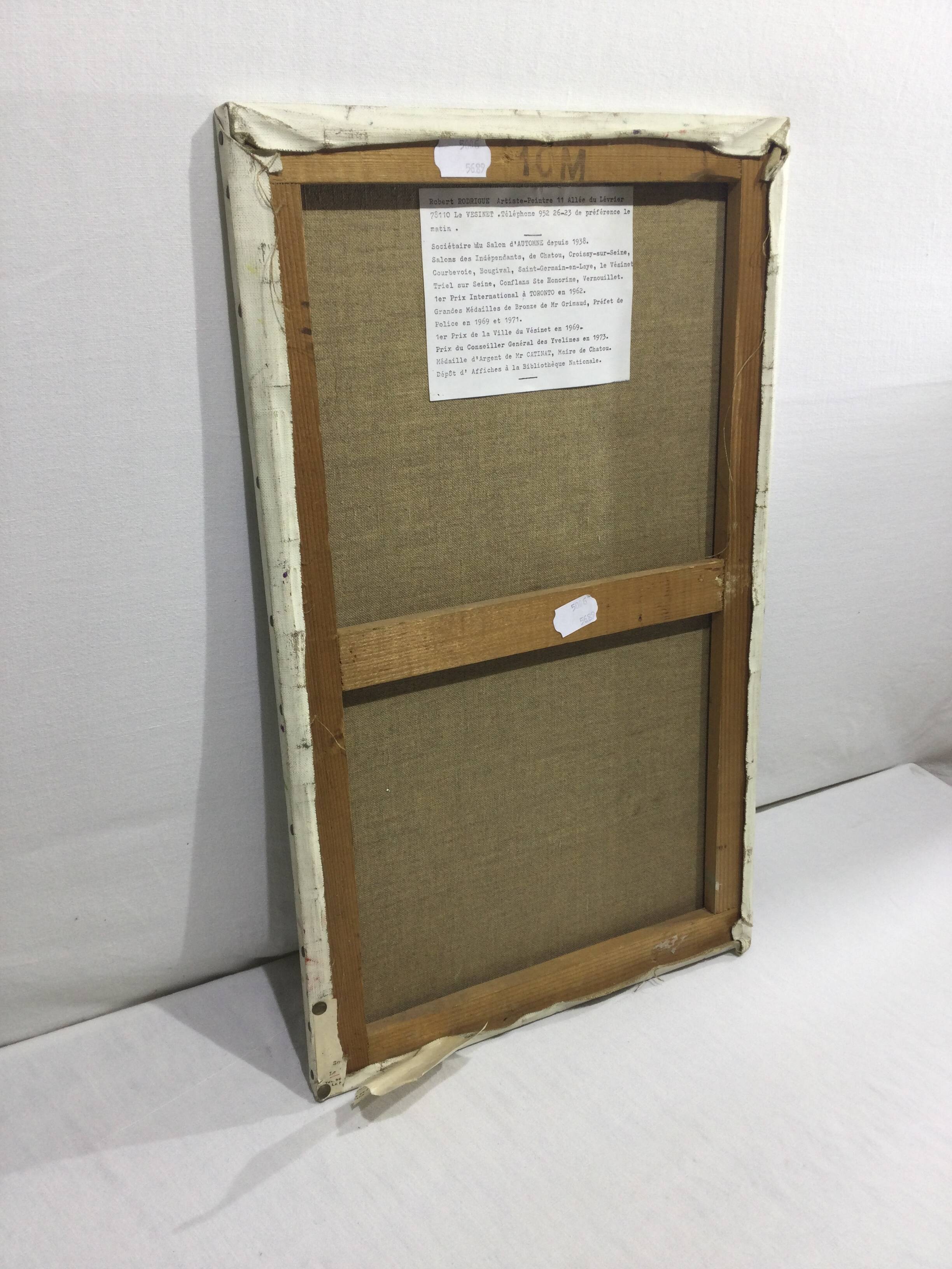 R. Rodrigue - Oil On Canvas “Protestant Church of Vésinet”