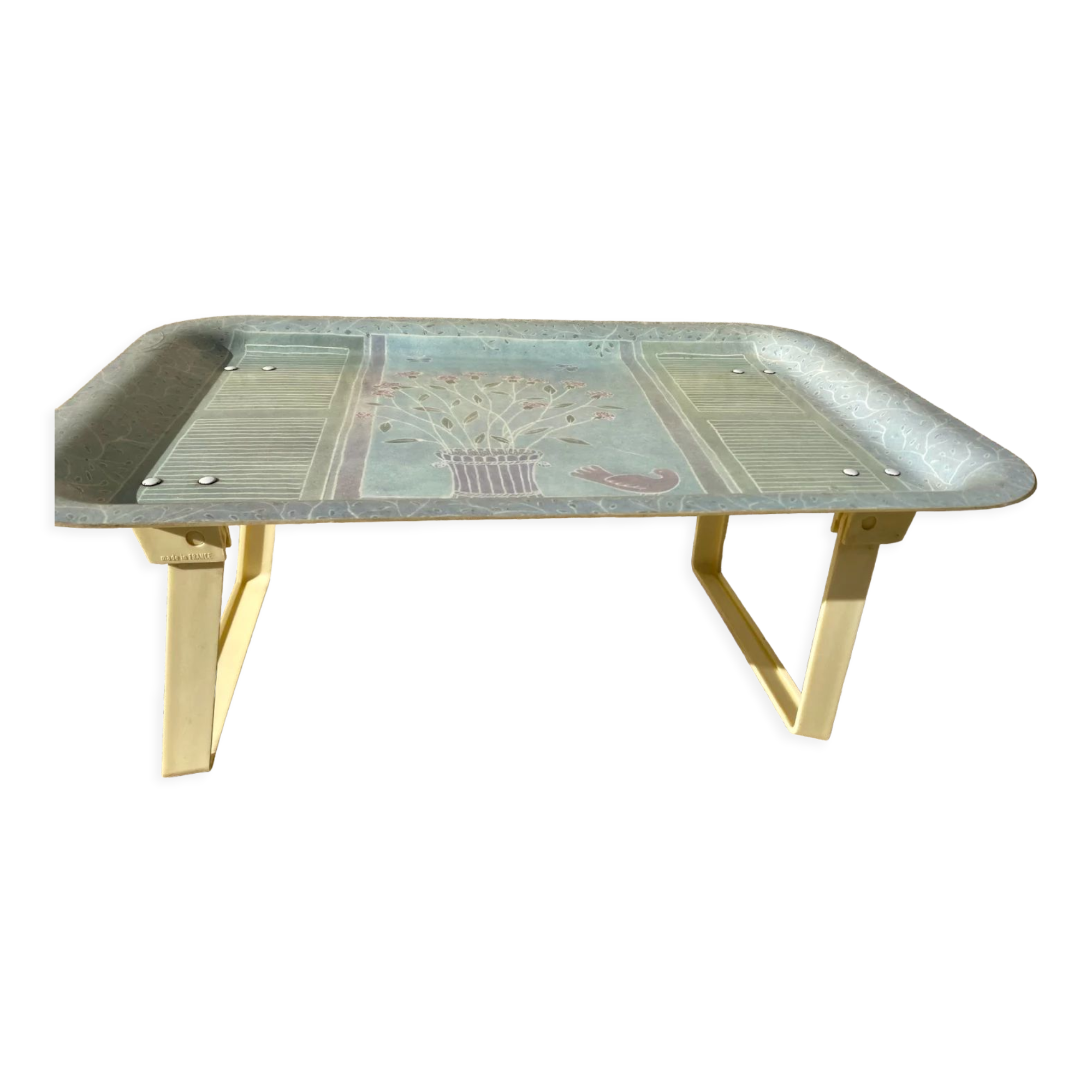 Vintage standing breakfast tray