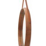 Round mirror with teak frame, 1960s