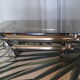 Chrome & smoked glass coffee table