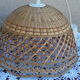 Honey and caramel wicker hanging lamp