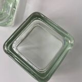 Solid square ashtray made of thick glass