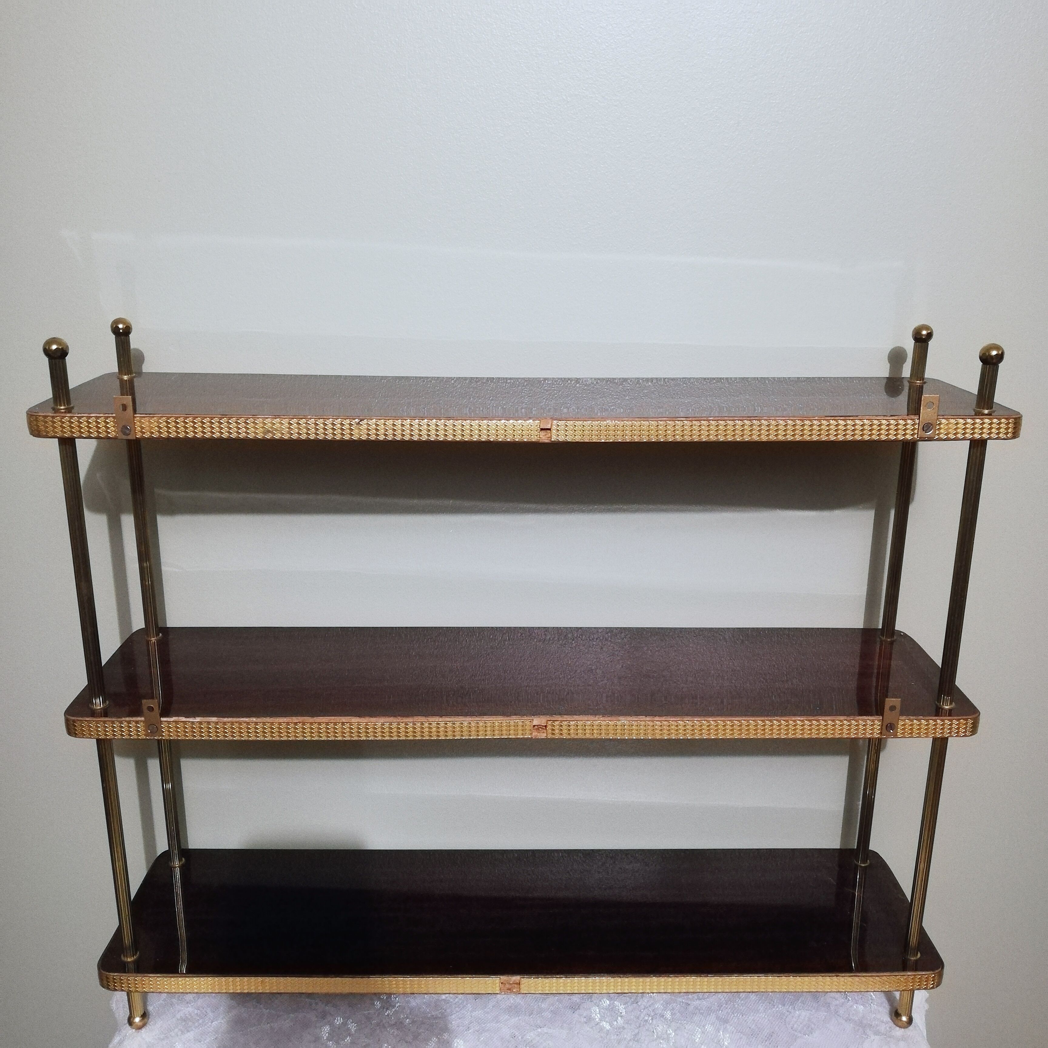 Vintage shelf to install or fix in formica and brass